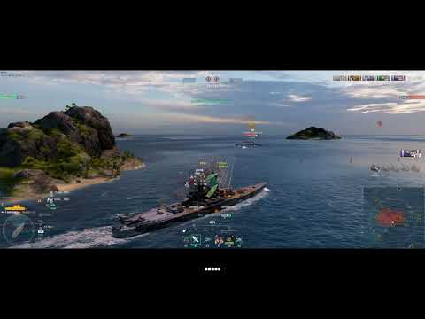 1v1 Brawl: Full Secondary Shikishima vs Austin | World of Warships #NotSoShort