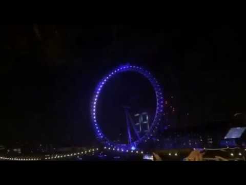 London new years eve 2016/17 fireworks from blue area