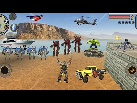 Vegas Crime Simulator (Transformer Jumped on Robot Car Machine🚂) Robot Car World War - Gameplay HD