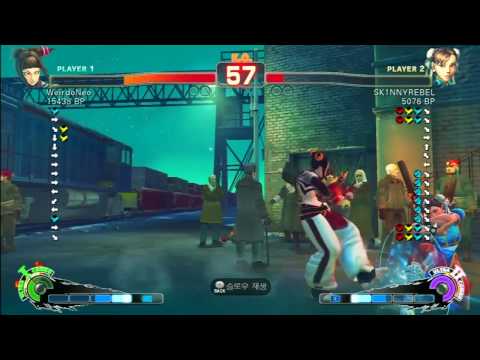 SSF4 Rank Match  WeirdoNeo (JR)  vs  SKINNYREBEL (CH)