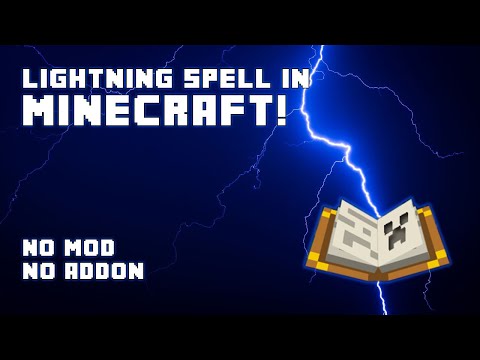 LIGHTNING SPELL without MODS in Minecraft Tutorial! (Pocket Edition, PS4, Xbox, PC, Switch)
