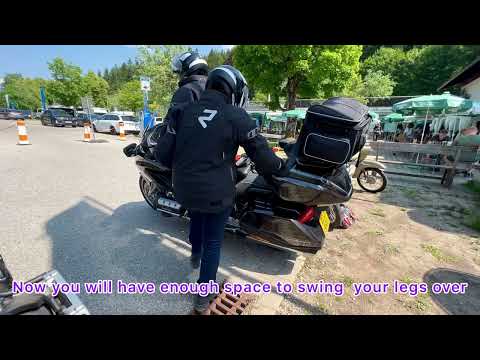 How to mount as pillion rider on a touring motorbike-Honda Goldwing