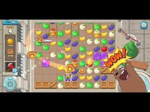 We Bare Bears Match3 Repairs Level 668 - No Boosters