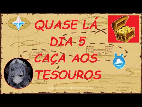 Evento dia 5 GUIA COMPLETO caça aos tesouros - Genshin Impact