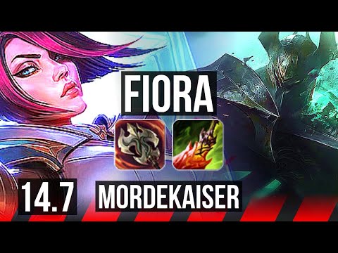 FIORA vs MORDEKAISER (TOP) | 74% winrate, 7 solo kills | NA Master | 14.7