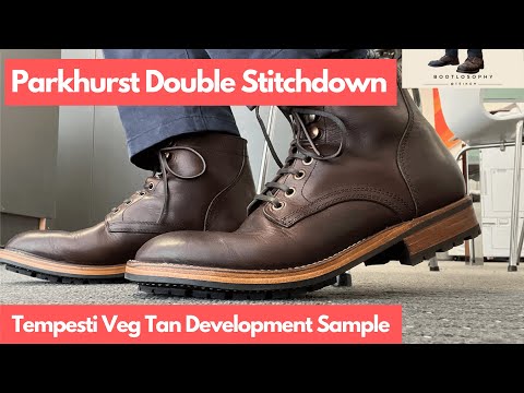 Unboxing Parkhurt Double Stitchdown Sample in Tempesti Veg-Tan (Apologies for Audio!)