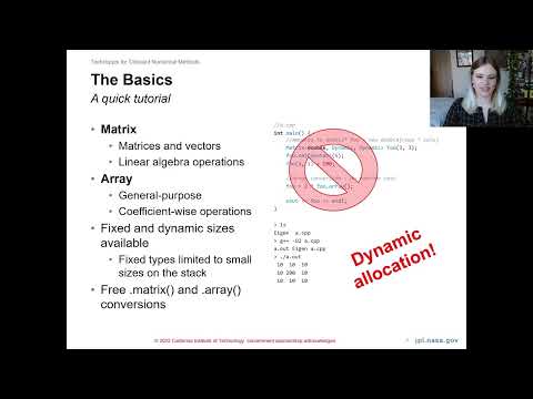 FSW 2022: Eigen C++ Template Library Techniques for Onboard Numerical Methods - Fluckiger