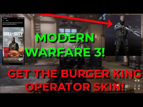 MW3 - HOW TO GET THE BURGER KING (BURGER TOWN) OPERATOR SKIN!!