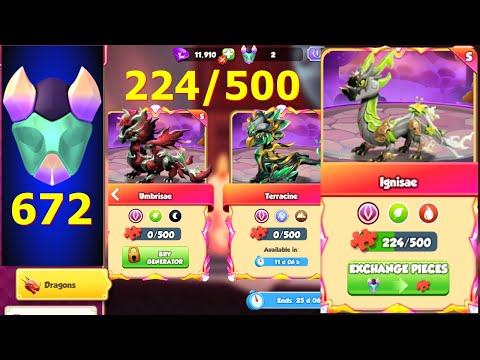 224/500 Ignisae Dragon Piece | 672 talisman in 4 days and open 375 ancient chest | DML