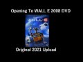 Opening To WALL E 2008 Dvd