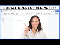 BEGINNERS GUIDE HOW TO USE GOOGLE DOCS Learning The Basics Of Google Docs
