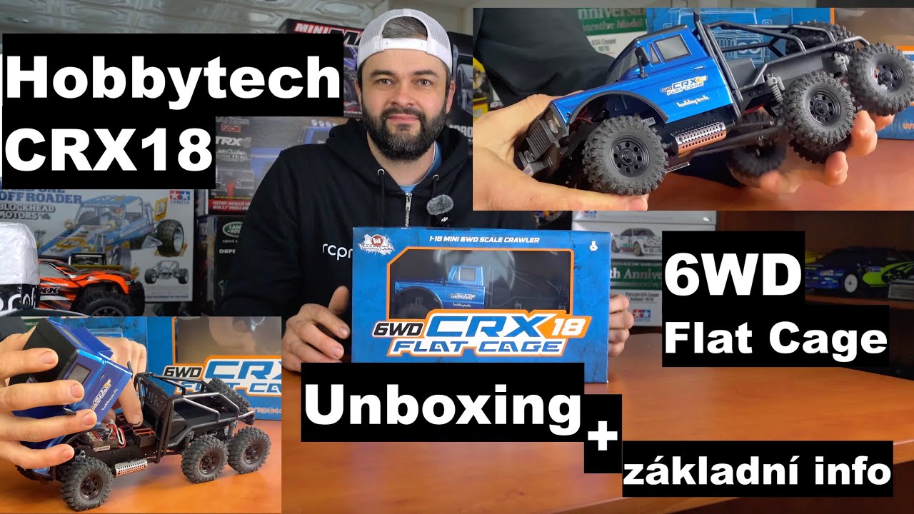 RTR HOBBYTECH CRX18 Truck Trail 1/18, 6wd, krátká verzia – oranžový