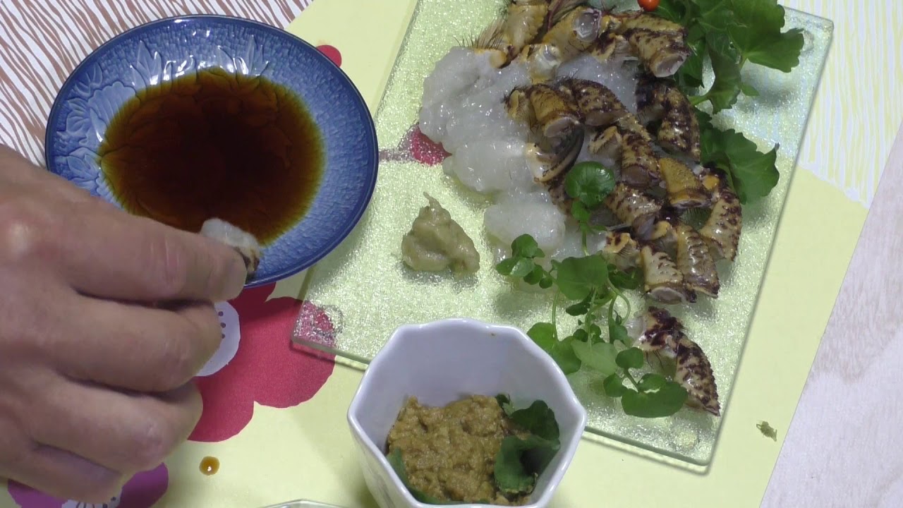 クリガニ　刺身とピザ　Crab sashimi＆Crab pizza