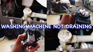 Hisence WASHING MACHINE not DRAINING!Replacing the Draining Pump  #drainagepipes #machinerepair