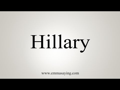 Part of a video titled How To Say Hillary - YouTube