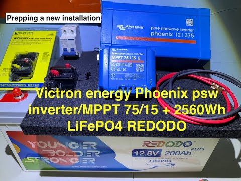 Victron  energy Phoenix 12/375 pure sine wave inverter  with 75/15 MPPT cc/REDODO 12.8v LiFePO4