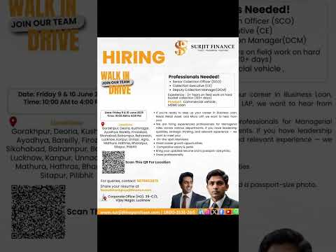 Bank me naukai// recruitment 2025// surjit finance #job2025 #job #microfinancebank #viralvideo short