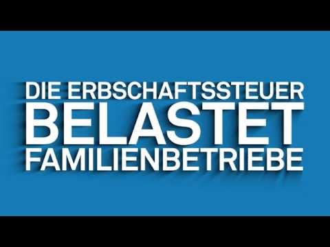 Die Erbschaftssteuer belastet Familienbetriebe!