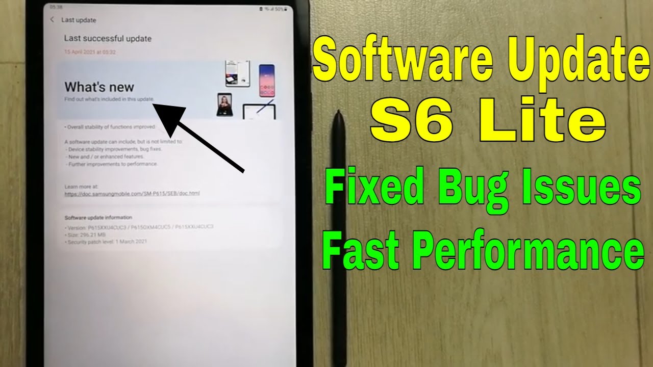 New Software Update for Samsung Galaxy Tab S6 Lite