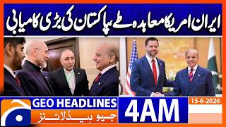 Download lagu Iran-US agreement reached, a big success for Pakistan | 4 AM Headlines Geo News (15 June 2026) mp3