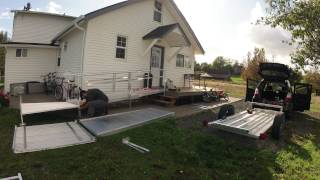 Wheelchair ramp installation