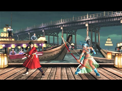 Takane Hibiki vs Majikina Mina (Hardest AI) - SAMURAI SHODOWN