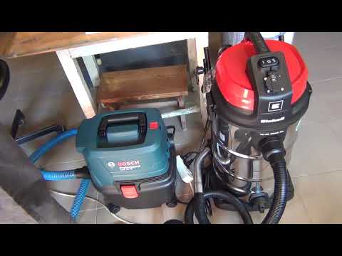 Who will win? The smallest Bosch GAS 15 PS vacuum cleaner, or the most powerful Einhell.