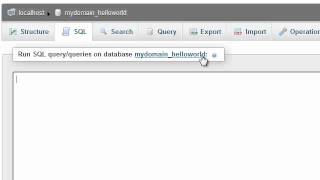 How to run SQL queries in phpMyAdmin