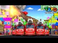 Super Fire Truck Team VS Dinosaur L Fire Truck Song L Nursery Rhymes L Baby Tayo Kids Songs