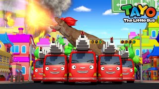 Download lagu Super Fire Truck Team VS Dinosaur l Fire Truck Song l Nursery Rhymes l Baby Tayo Kids Songs mp3