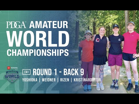 2022 PDGA Amateur Worlds | R1B9 | FA1 Feature | Yoshioka, Weidner, Rizen, Kristínardóttir