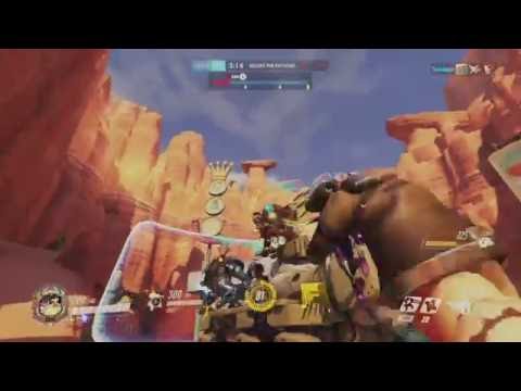 Overwatch (PC) -- Season 1 Competitive - Route 66 - Torbjorn on Attack Wins the game.