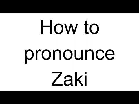 How to Pronounce Zaki (Arabic)