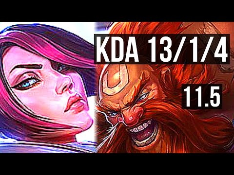 FIORA vs GRAGAS (TOP) | 13/1/4, 7 solo kills, Legendary, 600+ games | EUW Diamond | v11.5