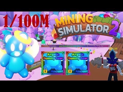 I HATCHED THE NEW 1/100.00M ANCIENT ANGELIC GUMMY BEAR😲!!! Mining Simulator 2