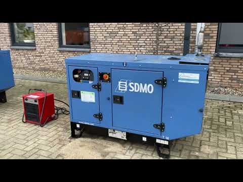 SDMO T16K Mitsubishi 16 kVA Supersilent generatorset stocknr 4528