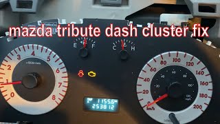 2010 Mazda Tribute dashboard cluster repair  ( EASY FIX!!! ) //speed gage problems Mazda tribute