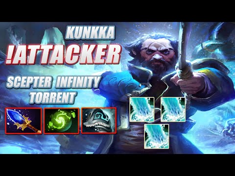 Attacker - Kunkka MID Refresher | Aghanim Rework 7.23 DOTA 2 Patch | Pro Full Gameplay MMR Dota 2