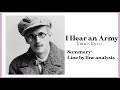 I Hear an Army by James Joyce. Summary and line by line analysis.