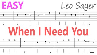 Leo Sayer - When I Need You Guitar Solo Tab+BackingTrack