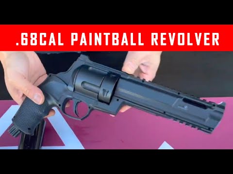HDR Paintball Revolver .68 Cal Pistol T4E HDR 68 Shooting Demo #MCS