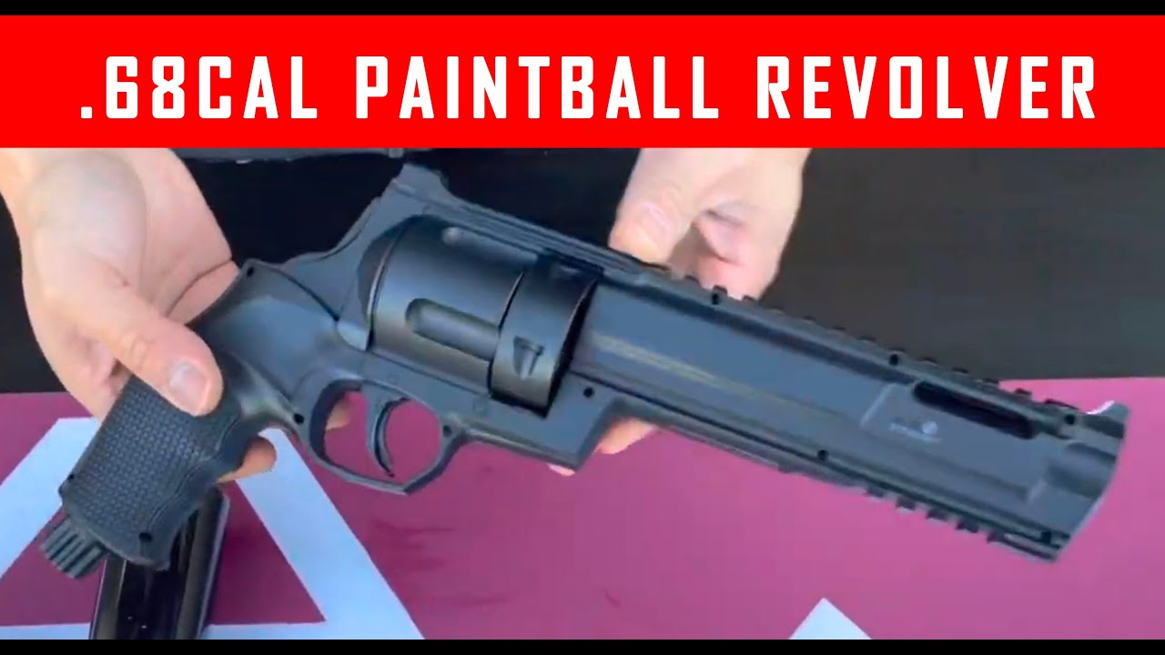 HDR Paintball Revolver .68 Cal Pistol T4E HDR 68 Shooting Demo #MCS