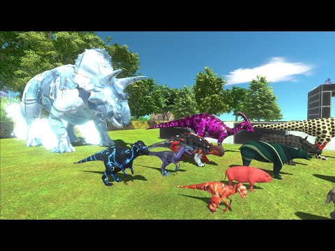 Escape from SUPER TRICERATOPS - Escape from Monster - Animal Revolt Battle Simulator