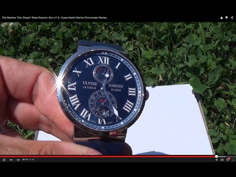 The Madmen "Don Draper" Rolex Explorer, Ulysse Nardin Marine Chronometer & Sinn U1 Review