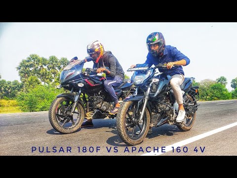 Pulsar 180F vs Apache 160 4v Race | Top End