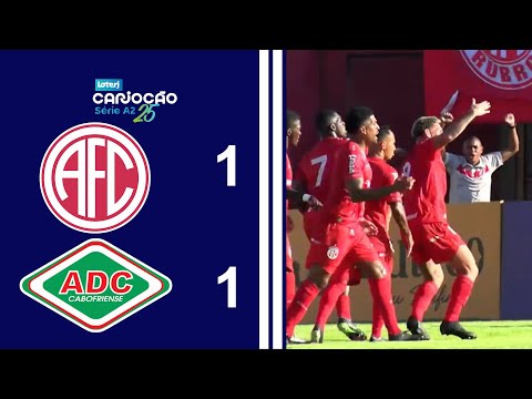 CARIOCÃO LOTERJ SÉRIE A2 (2025) - TAÇA SANTOS DUMONT - 1ª RODADA - AMERICA 1X1 CABOFRIENSE
