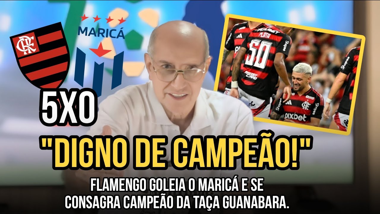 VIROU PASSEIO... FLA VENCE O MARICÁ DE GOLEADA, E LEVA TAÇA GUANABARA!