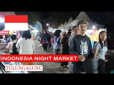 Walking Tour of Tulungagung Night Market in Indonesia