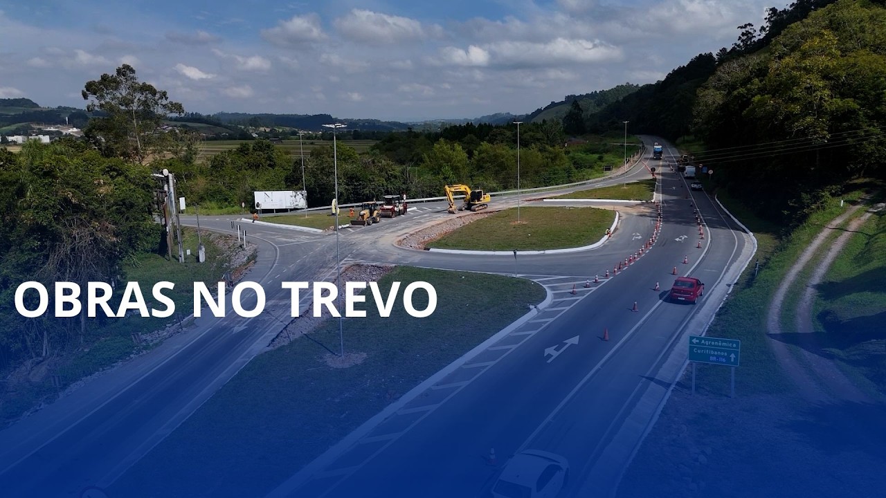 Trevo de Agronômica. Começaram as obras de melhorias no acesso ao município