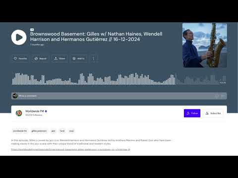 Nathan Haines with Gilles Peterson, Brownswood Basement 16/12/24